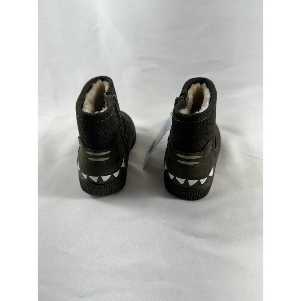 New! Toddler Boys Fabian Alligator Print Zipper Slip-On Winter Boots-Cat & Jack